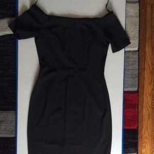 Black H&M Modern Classic Off Shoulder Bardot Dress